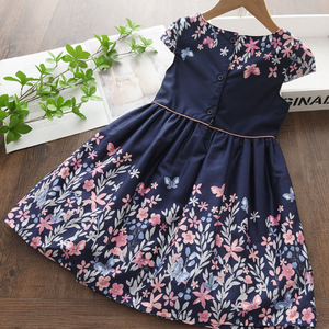 Vestidos de flores para niñas, nuevos disfraces de flores de verano para niños, Vestidos sin mangas a la moda para niños, traje informal de 3 a 8 años - Product Image 2