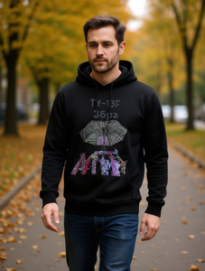 เสื้อฮู้ดผู้ชายคอน มาคาน่าผ้าสองชั้นพิมพ์ลายกรอง TY-13F ดีไซน์ลายพิมพ์ - Product Image 2