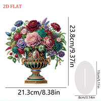 Kit de Décoration de Table DIY : Peinture Diamant 2D Plate avec Support pour Ornements – Idéal pour Chambre à Coucher