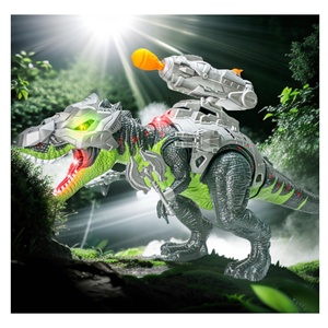KK Nouveau Dinosaure Mécanique Télécommandé Tyrannosaurus Rex avec Pulvérisation de Brume et Lumière, Jouet Dinosaure RC Marchant, Agitant et Tirant des Balles, Cadeau pour Enfant - Product Image 5