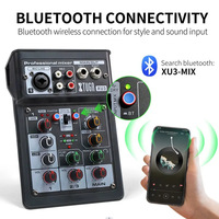 Console de mixage professionnelle XTUGA 3 canaux avec réverbération et lecture XU3 16,5x22x7cm