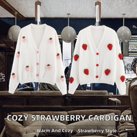 Pull pour femme 100% tricoté, coupe classique, boutonnage intégral sur le devant, broderie de logo personnalisée, faible MOQ, OEM ODM, respirant, anti-boulochage