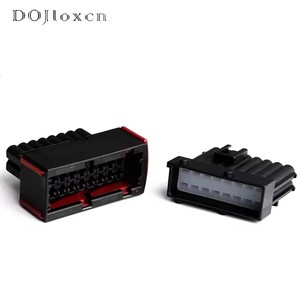 Connecteur Étanche Noir Automotif 16 Broches (1-964449-1, 1-965427-1) Mâle-Femelle pour Faisceau de Câblage Automobile, Prise de Câblage ECU Scellée - Product Image 1