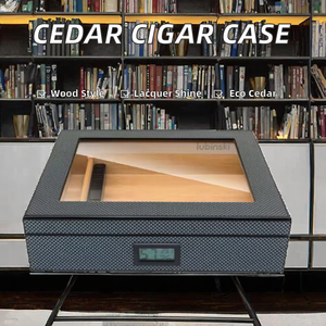 Humidor de Cigarros AHLORE Ownswing, de Madera de Cedro con Acabado Lacado, Ecológico, Clásico, con Espejo Pulido, Organizador de Escritorio - Product Image 2