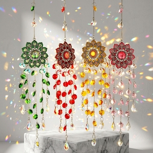 Drop-shipping Boho Mandala Flower & Crystal <b>Wind</b> <b>Chime</b> Home Garden Balcony Decor Catcher - Product Image 4