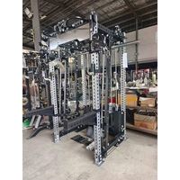Machine Smith multifonctionnelle 3-en-1 en acier de qualité supérieure avec cadre supérieur pour exercices de vol d'oiseau et pile de poids de 70-120 kg