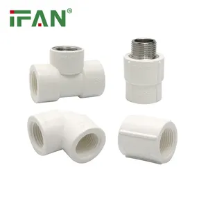 IFAN Hochwertige 1/2 " - 4'' UPVC 90-Grad-Winkel-Kunststoff-PVC-Rohrverschraubungen