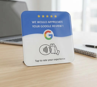 Carte NFC215 personnalisée avec code QR, étanche, pour avis Google, support de commentaires sur les réseaux sociaux, affichage de menu NFC, carte autocollante