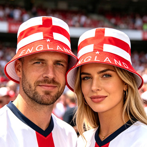 Sombrero <span class=keywords><strong>de</strong></span> Pescador con la Cruz <span class=keywords><strong>de</strong></span> San Jorge <span class=keywords><strong>de</strong></span> Inglaterra, Unisex, <span class=keywords><strong>Gorra</strong></span> <span class=keywords><strong>de</strong></span> Fanático del Fútbol, Copa Mundial, Eurocopa - Product Image 1