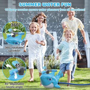 <span class=keywords><strong>Jouet</strong></span> de baleine à jet d'eau rotatif pour <span class=keywords><strong>arroseur</strong></span> de pelouse pour piscine extérieure - Product Image 3