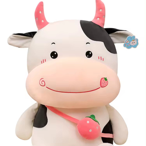 Peluche de <span class=keywords><strong>Vaca</strong></span> de Peluche con Fruta, Juguete de Peluche, Linda Mochila de Ternero, Muñeca de Peluche, Almohada, Muñeca Infantil, Fabricante de Muñecas, <span class=keywords><strong>Venta</strong></span> al por Mayor - Product Image 2
