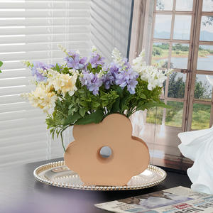 عالية الجودة 5 رأس فالاينوبسيس ترتيب الأوركيد هندسي الأزهار تزيين مدخل سطح المكتب مع الزهور الاصطناعية - Product Image 2