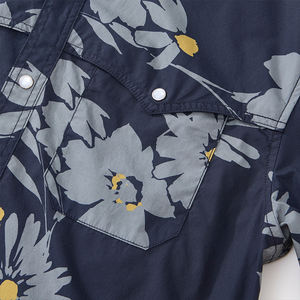 Chemise hawaïenne décontractée haut de gamme pour homme, 100 % coton, tissu popeline imprimé numériquement, manches courtes, col rabattu - Product Image 3