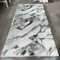 Panel de pared alternativo de mármol fresco con lámina UV de PVC de diseño 3D, tablero de plástico y material de PVC de 1mm-5mm de espesor
