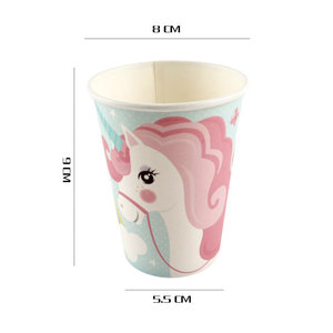 Vasos de Papel Desechables con Diseño de <span class=keywords><strong>Unicornio</strong></span>, Vasos de Fiesta con <span class=keywords><strong>Unicornio</strong></span> Arcoíris para Cumpleaños Infantiles y Baby Shower - Product Image 4