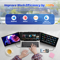 Écran d'extension pour ordinateur portable OEM ODM 14 pouces FHD 1080P, double écran, écran IPS LCD, triple écran, moniteur portable