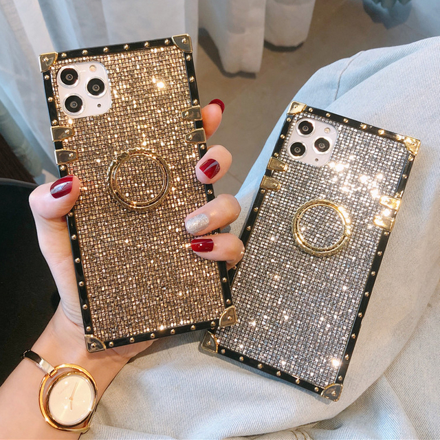 Honatop Bling Glitter Diamond Mobile Phone Cover Rhinestones Phone case for samsung A22 4G A03S S21 FE Women case