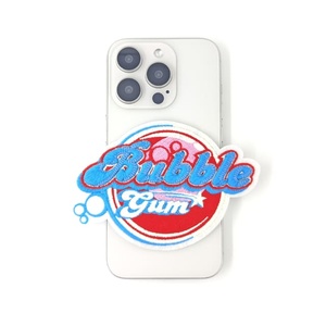 Parche de PVC bordado para coser con logotipo de chicle para bolsas de lona - Product Image 4