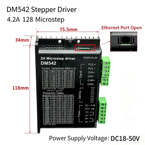 Sumtor DC18-50V ไมโครสเต็ปเปอร์มอเตอร์ดิจิตอล1.0 4.2A, <span class=keywords><strong>DM542</strong></span> 2เฟสซีเอ็นซีไดรเวอร์ตัวควบคุมการเคลื่อนไหว - Product Image 2