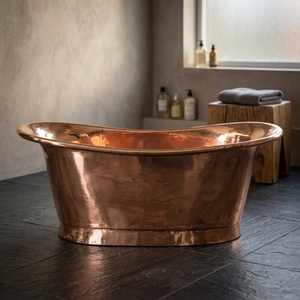 Baignoire en cuivre martelé antique, baignoire double à pieds, baignoire en cuivre bon marché où la tradition rencontre le luxe moderne, à pieds - Product Image 4