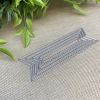 Matrice de découpe DIY en acier au carbone pour cadre de carte, nouveau produit transfrontalier, design ajouré, formes géométriques pour loisirs créatifs