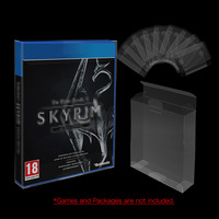 Boîte de protection transparente anti-poussière pour jeux PS2/Xbox 360/Wii GameCube, compatible avec les boîtiers de jeux vidéo rétro de taille standard DVD