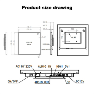 19/22/33/47/56 inch quảng cáo màn hình vuông Máy nft nghệ thuật khung ảnh Vuông <span class=keywords><strong>LCD</strong></span> kỹ thuật số biển hiển thị - Product Image 2