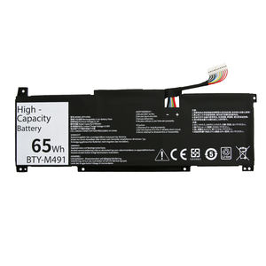 BTY-M491 65Wh Replacement Laptop <b>Battery</b> <b>Pack</b> for MSI MS-1551/1552/1563 Stealth 15M Notebook <b>Battery</b>-in Stock Black - Product Image 1