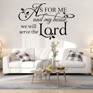 As for Me House We Serve the Lord <b>Sticker</b> Words <b>Sticker</b> <b>Wall</b> Art Decal/<b>Sticker</b> for Home <b>Decor</b> - Product Image 2