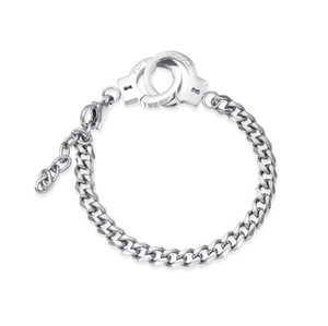 Offre Spéciale mode lien cubain argent or acier inoxydable menottes chaîne Bracelet bracelets breloques pour hommes femmes - Product Image 3
