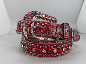 Ceintures pour hommes en cuir PU noir pour <span class=keywords><strong>Bb</strong></span> Simonaw, ornées de strass et de cristaux, motif grain de crocodile - Product Image 4