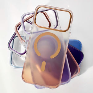 Coque de téléphone JOYPORODO B002 en <span class=keywords><strong>TPE</strong></span> dégradé et PC transparent pour iPhone 17 Pro Max 17 Air, étui magnétique pour téléphone portable - Product Image 2