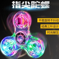 Fidget Spinner LED Transparent Personnalisable avec Logo, Écologique, Portable, Anti-Stress et Anti-Anxiété, Jouet pour Enfants, Nouveauté pour Fêtes
