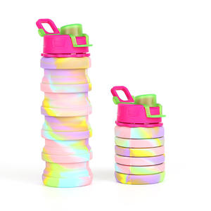 Botella de Agua Portátil de Silicona de 500 ml, Plegable, Extensible, a Prueba de Fugas, Libre de BPA, Apta para Lavavajillas y <span class=keywords><strong>Microondas</strong></span>, para Actividades al Aire Libre - Product Image 6