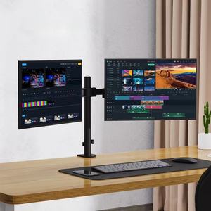 <span class=keywords><strong>Support</strong></span> de moniteur réglable en hauteur et en angle pour <span class=keywords><strong>bureau</strong></span> à domicile, avec logo personnalisé, <span class=keywords><strong>support</strong></span> d'affichage <span class=keywords><strong>double</strong></span> écran - Product Image 2