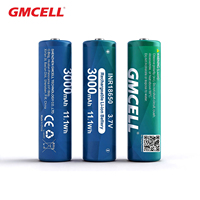 Batterie à décharge profonde, batterie au lithium pour lampes solaires, 3000mAh Li-ion INR 18650 3.7v 2200mAh batterie Li-ion rechargeable