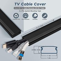 Goulotte de câbles réseau décorative en PVC blanc OEM Couvercle transparent Hider Conduits de câbles de câblage à fente Chemin de câbles électriques en plastique