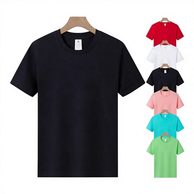 180g Unisex Children's Pure Cotton T-shirt Kindergarten Elementary School Round-Neck Solid Color Class Uniform Short-Sleeved