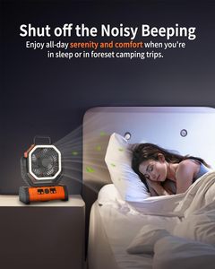 Ventilateur de camping rechargeable par USB 20000mAh 10000mAh, ventilateurs portables sans fil, circulateurs d'<span class=keywords><strong>air</strong></span> <span class=keywords><strong>270</strong></span> °   Ventilateur de tente à rotation de tête avec crochet - Product Image 3