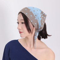 Jilbab Segitiga Satin Motif Polkadot Warna Kontras untuk Wanita, Musim Semi Gugur, Modis, Serbaguna, Multifungsi, untuk Leher dan Luar Ruangan