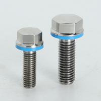 Tornillos Hexagonales Higiénicos SUS316 Sin Grietas con Anillo de Sellado Azul, Fijación Autosellante para Maquinaria de Alimentos y Farmacéutica