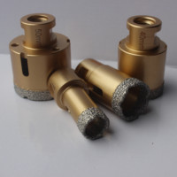 Forets diamantés brasés sous vide VBC de 10 mm, scies cloches, fraises de perçage, longueur de travail de 35 mm, personnalisables OEM pour pierre et verre, fabriqués en Chine