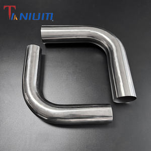 Tuyau courbé universel en titane de 1,2 mm d'épaisseur, personnalisable, pour véhicule/moto - Product Image 3