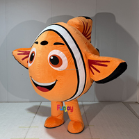 Disfraz de Mascota de Pez Payaso Nemo Inflable Naranja Hecho a Medida para Halloween, Navidad, Desfiles, Fiestas y Eventos