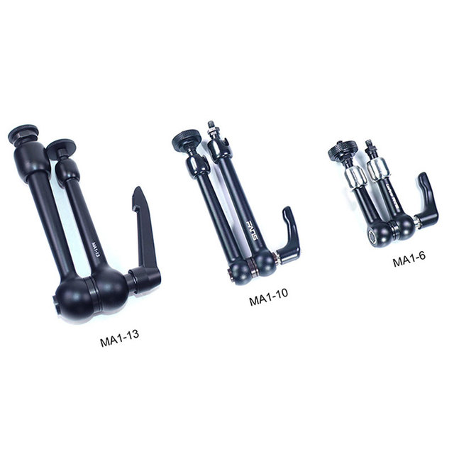 Factory Direct Sale Aluminum 6" 10" 13" Inches Camera Articulating Magic Arm with 1/4" Threads Screw for Monitor LED Accessories