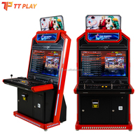 Machine d'arcade de combat haut de gamme en métal avec éclairage dynamique RGB, joysticks sans latence, console rétro 2 joueurs / Wi-Fi intégré