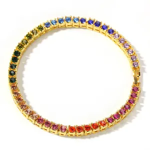 Bracelete da moda arco-íris feminino, cor, tênis, 2020