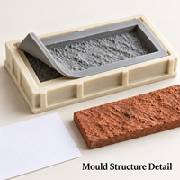 Coque en résine Tietuo + noyau en élastomère, moule à effet brique en PU C257-G5, composant imitation bois, atelier de moulage propre