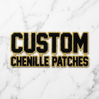 Patchs brodés en chenille personnalisés avec logo, patchs thermocollants en chenille pour vêtements
