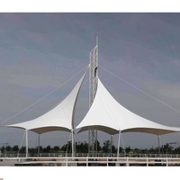 Toldo Ecológico de PVDF para Paisajes Artísticos, Techo Parasol y Estructura de Membrana para Parques y Hoteles, Espacios de Ocio al Aire Libre